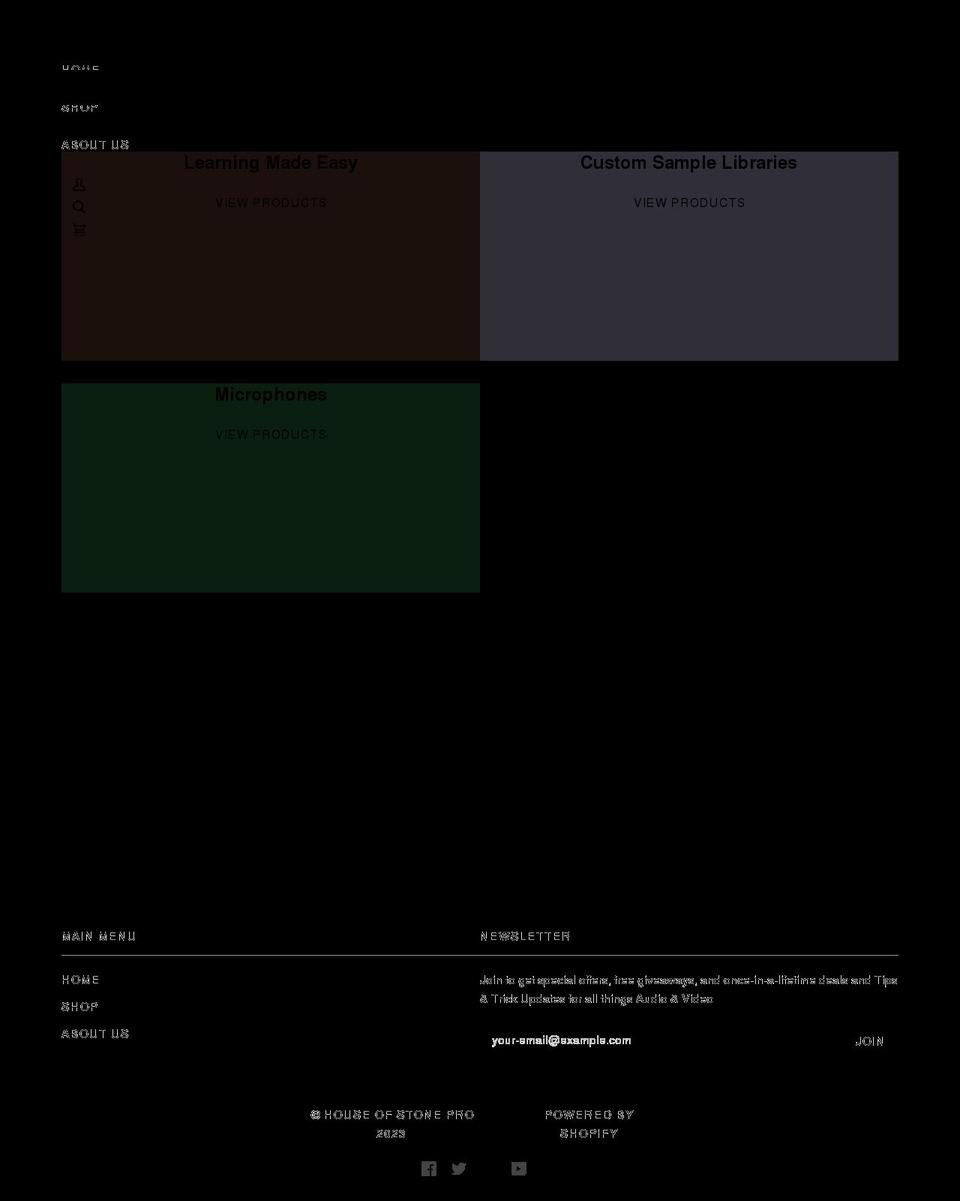 houseofstonepro.com shopify website screenshot