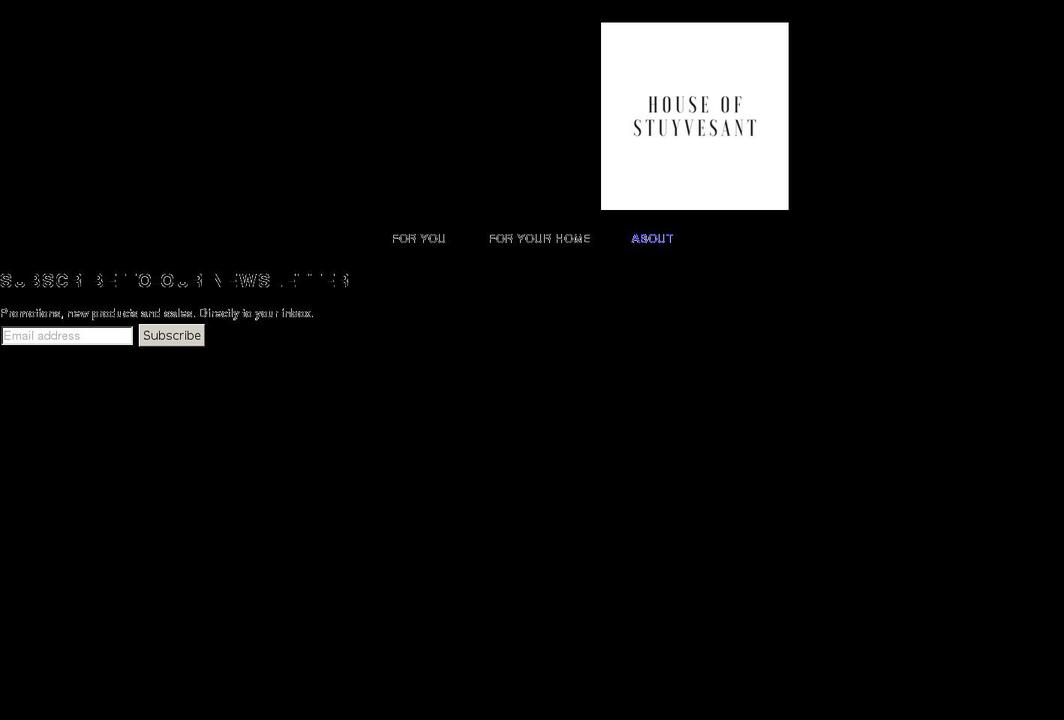 houseofstuyvesant.com shopify website screenshot