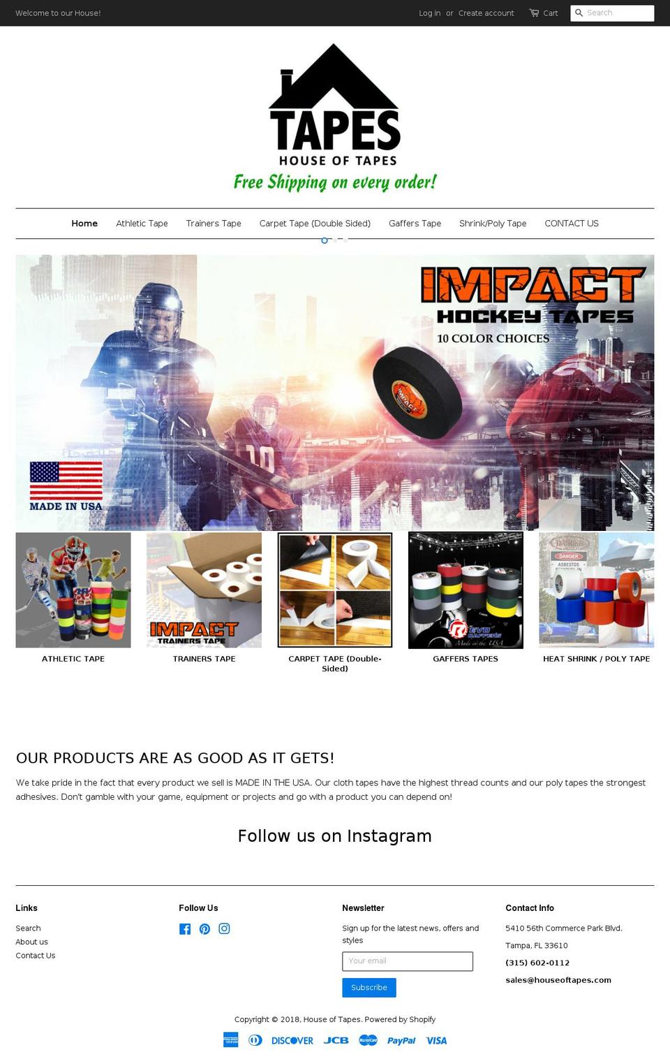 houseoftapes.com — Shopify storefront screenshot