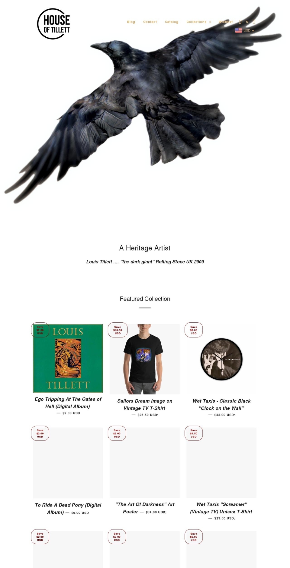 houseoftillett.com shopify website screenshot