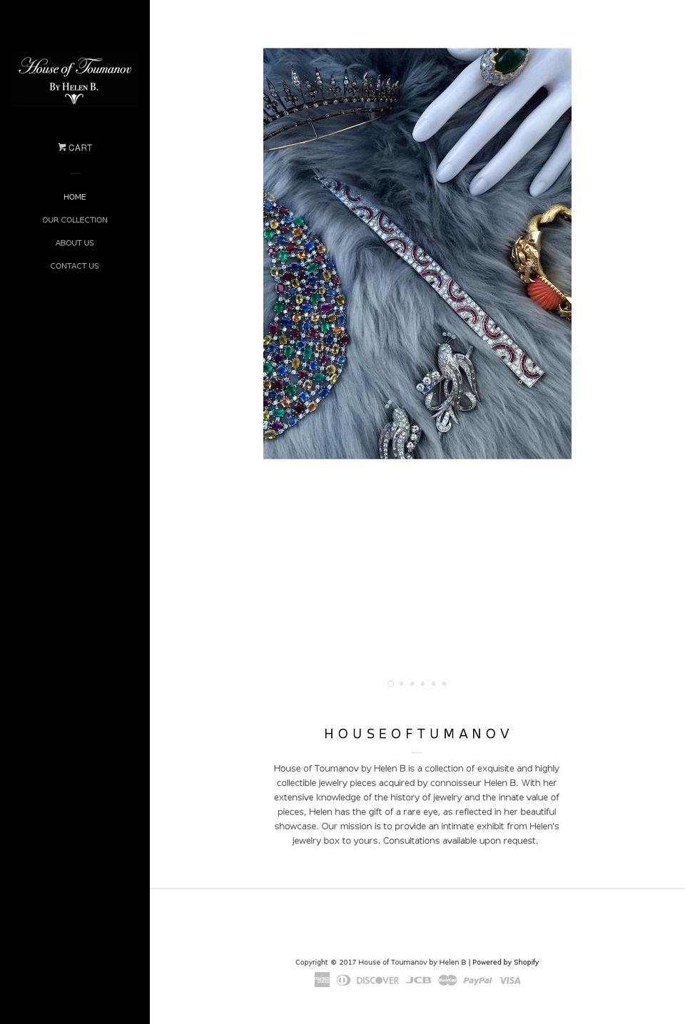 houseoftoumanov.com shopify website screenshot