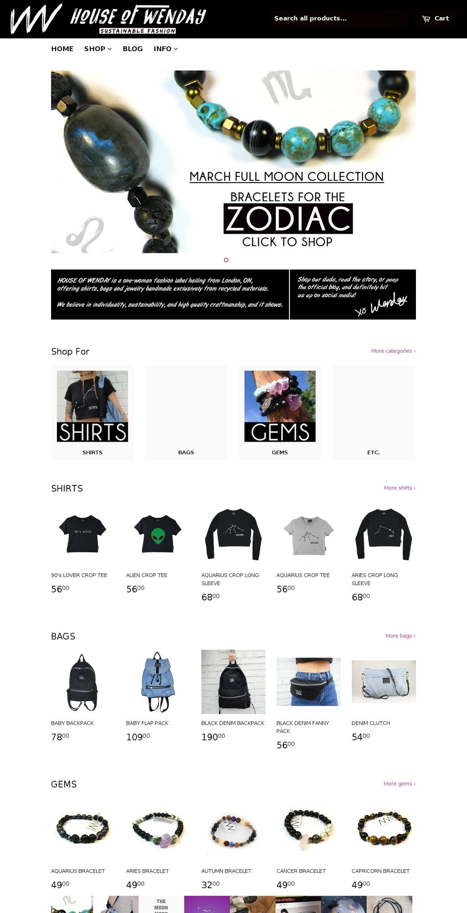 houseofwenday.com shopify website screenshot