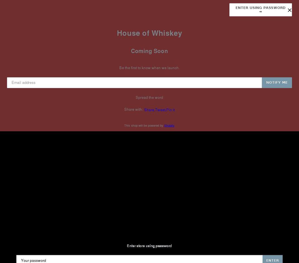 houseofwhiskey.co.nz shopify website screenshot