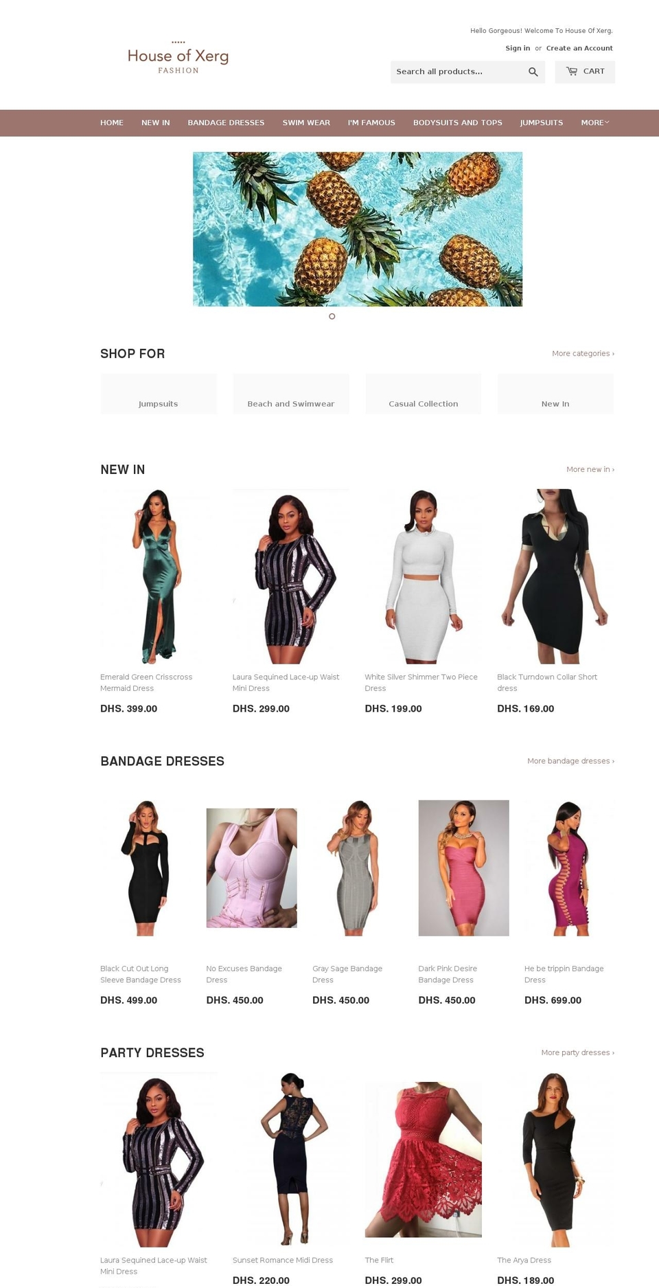 houseofxerg.com — Shopify storefront screenshot