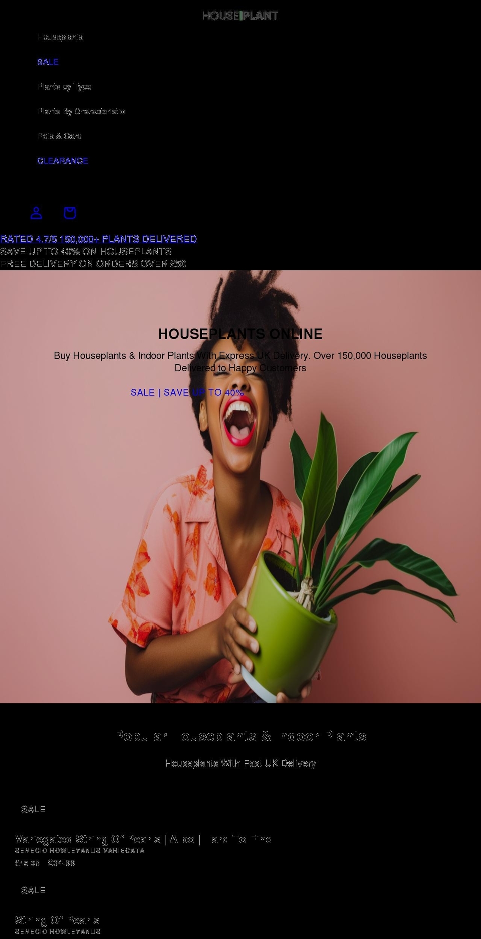 houseplant.co.uk shopify website screenshot