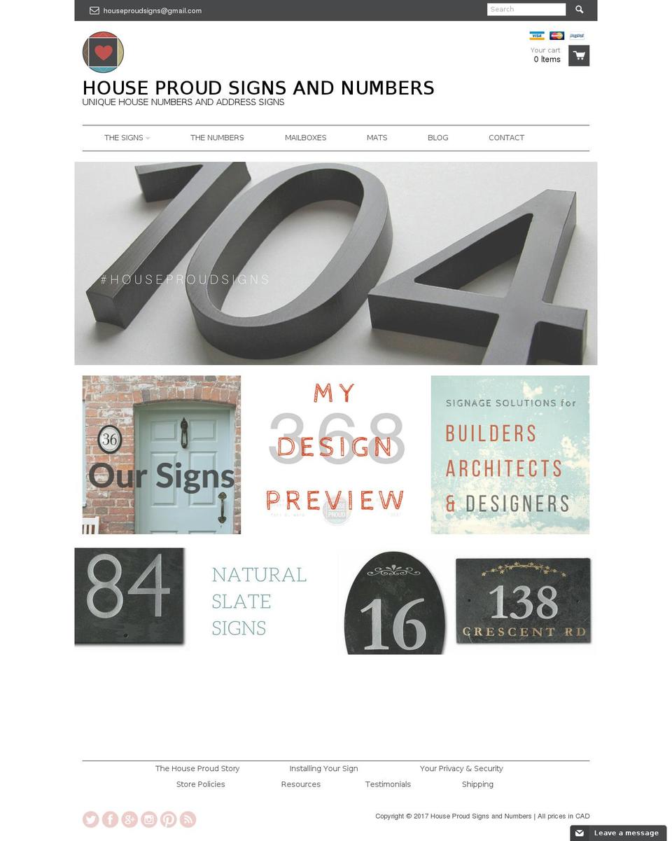 house-proud-signs-myshopify-com-ivory Shopify theme site example houseproudnumbers.com
