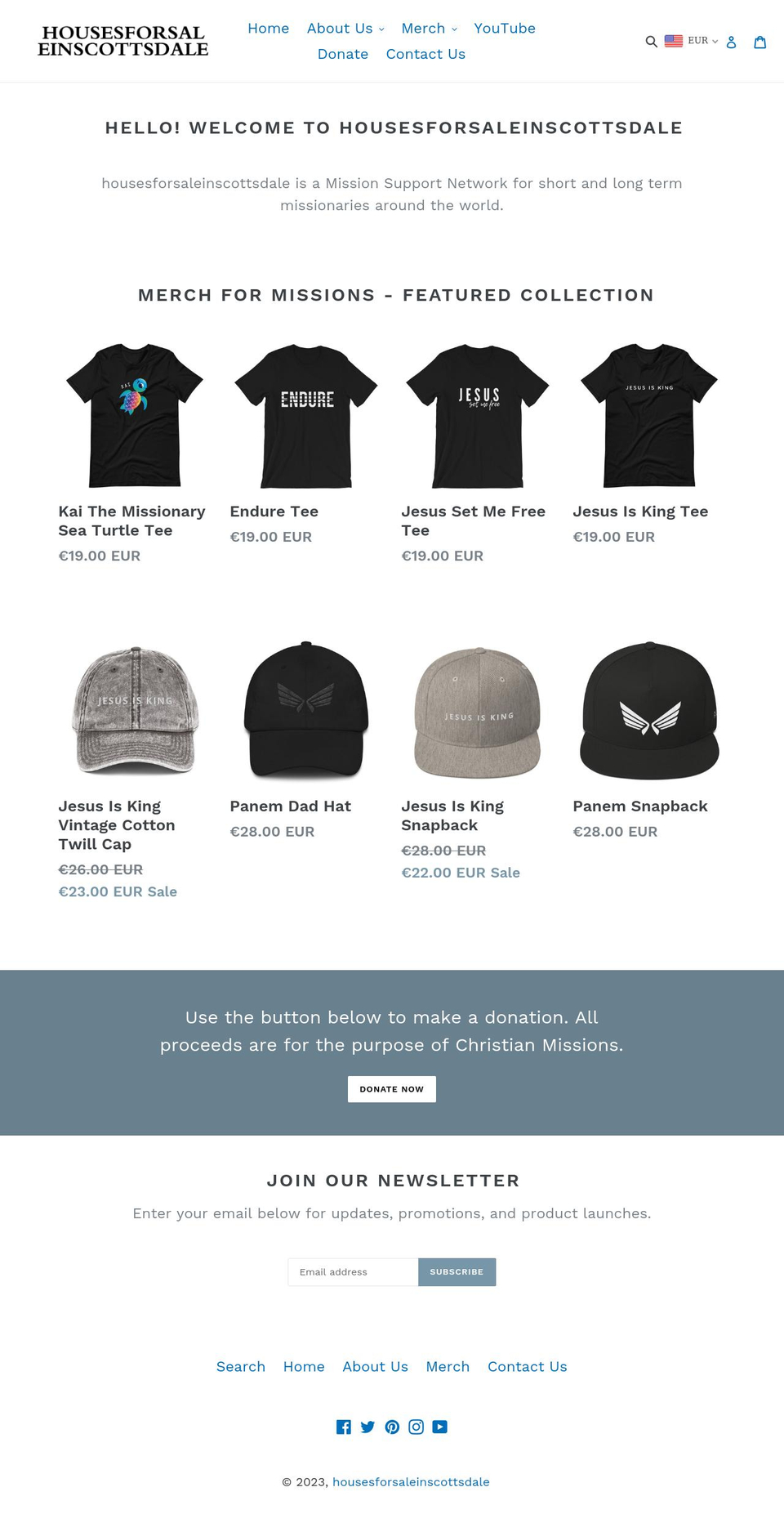 housesforsaleinscottsdale.com shopify website screenshot