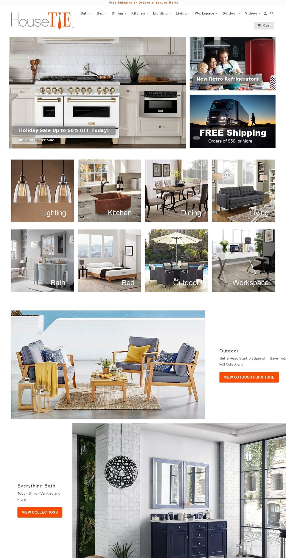 housetie.com shopify website screenshot