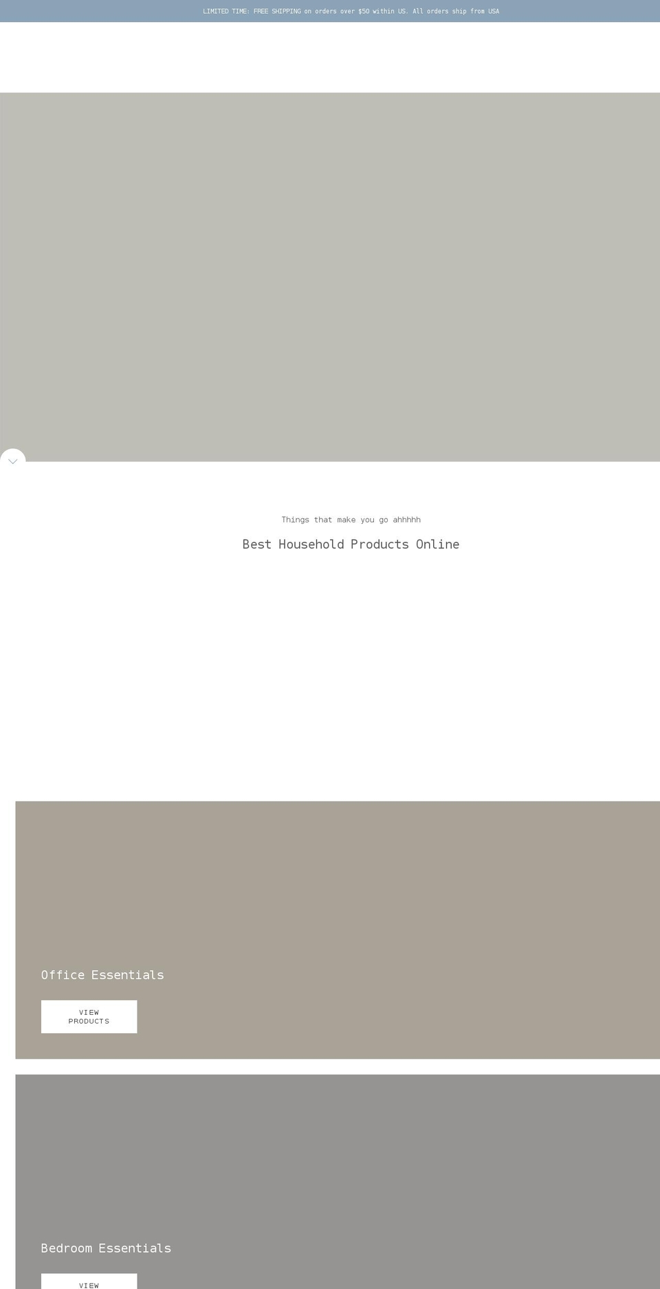 houssential.com shopify website screenshot