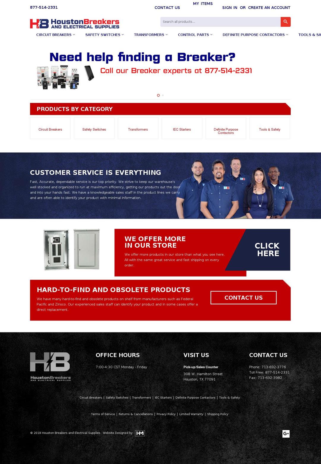 houstonelectricsupply.com — Shopify storefront screenshot