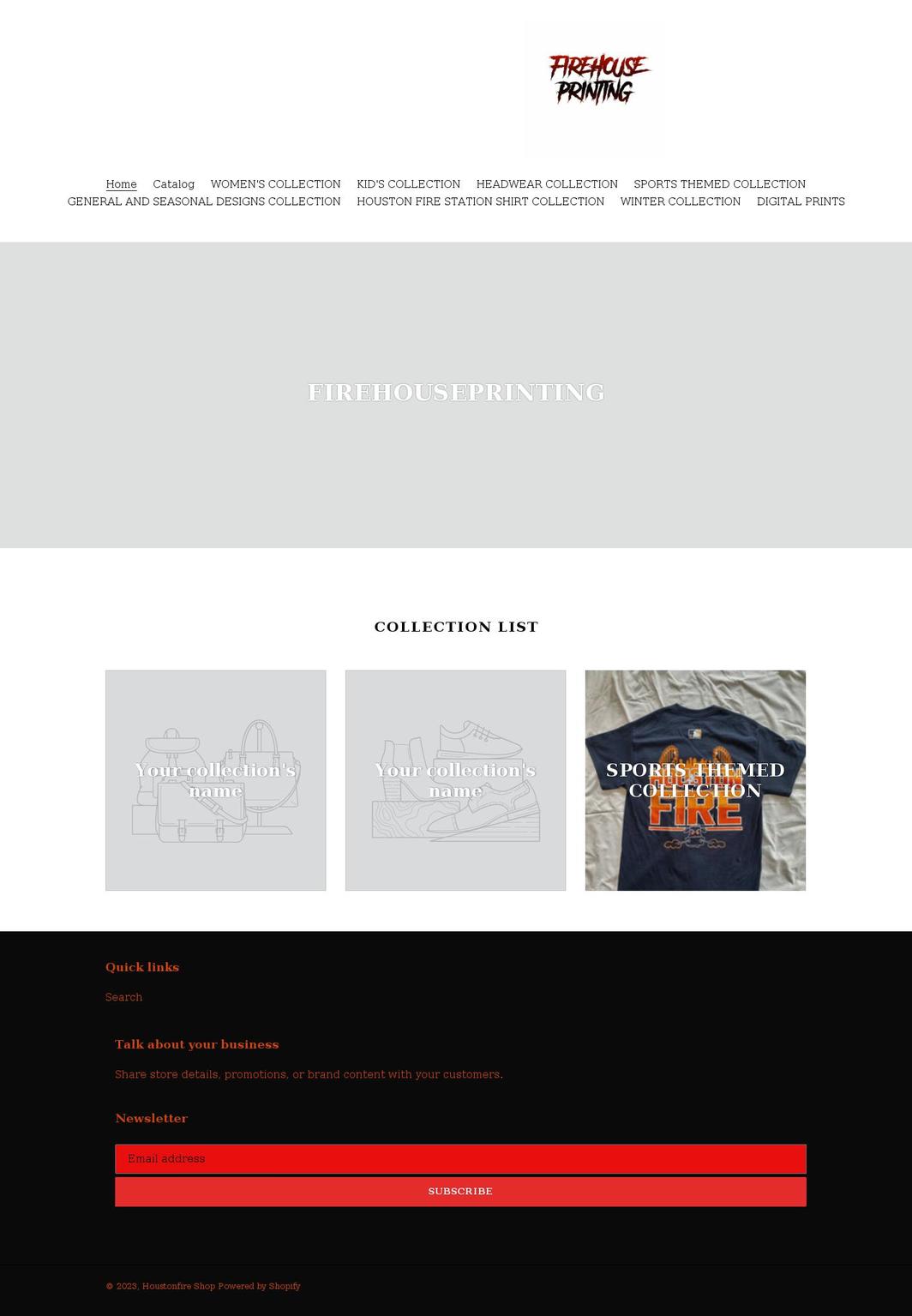 THE HOTTEST HOUSTON FIRE SHIRTS IN THE MARKET Shopify theme site example houstonfirestore.com