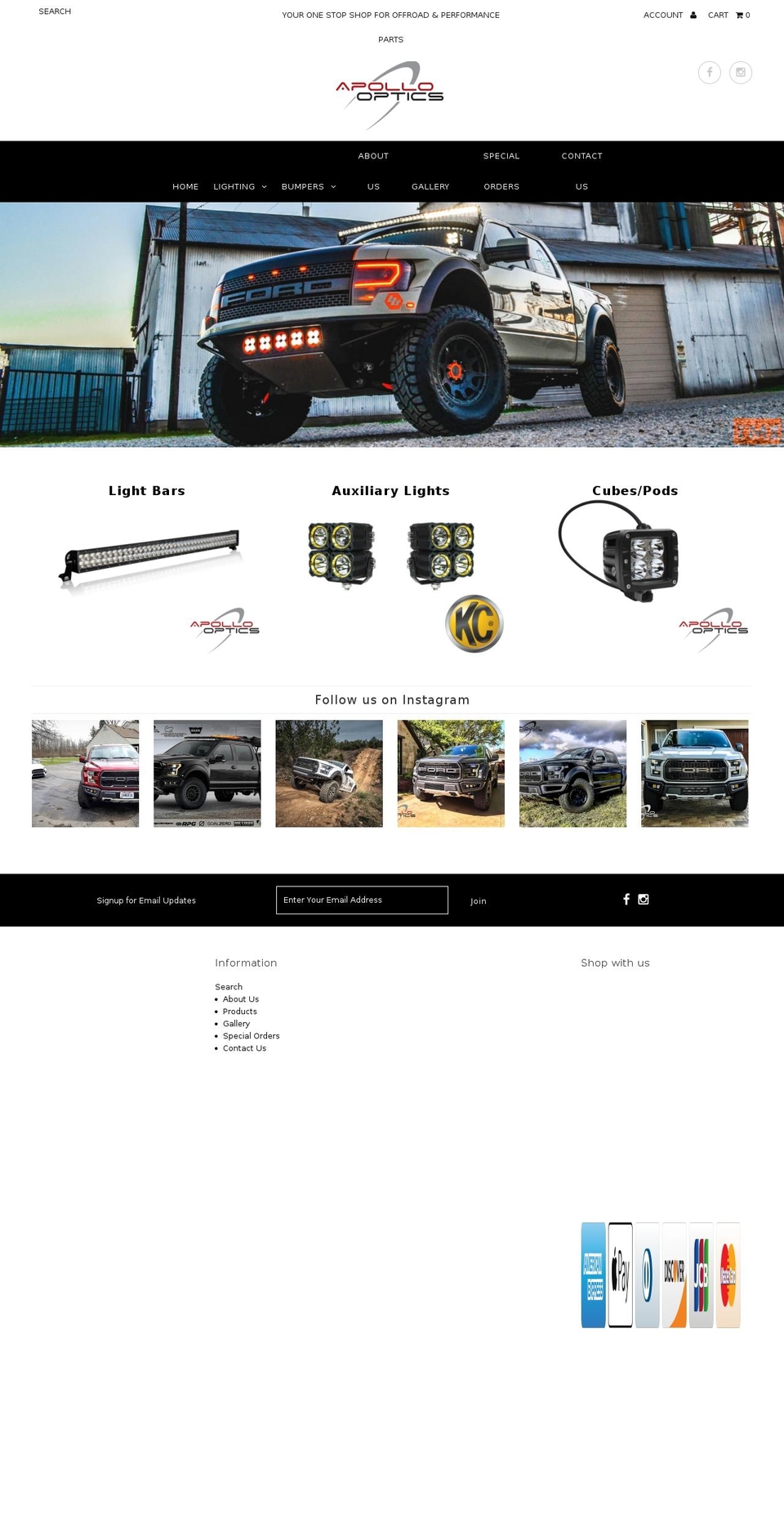 houstonoffroadlighting.com shopify website screenshot
