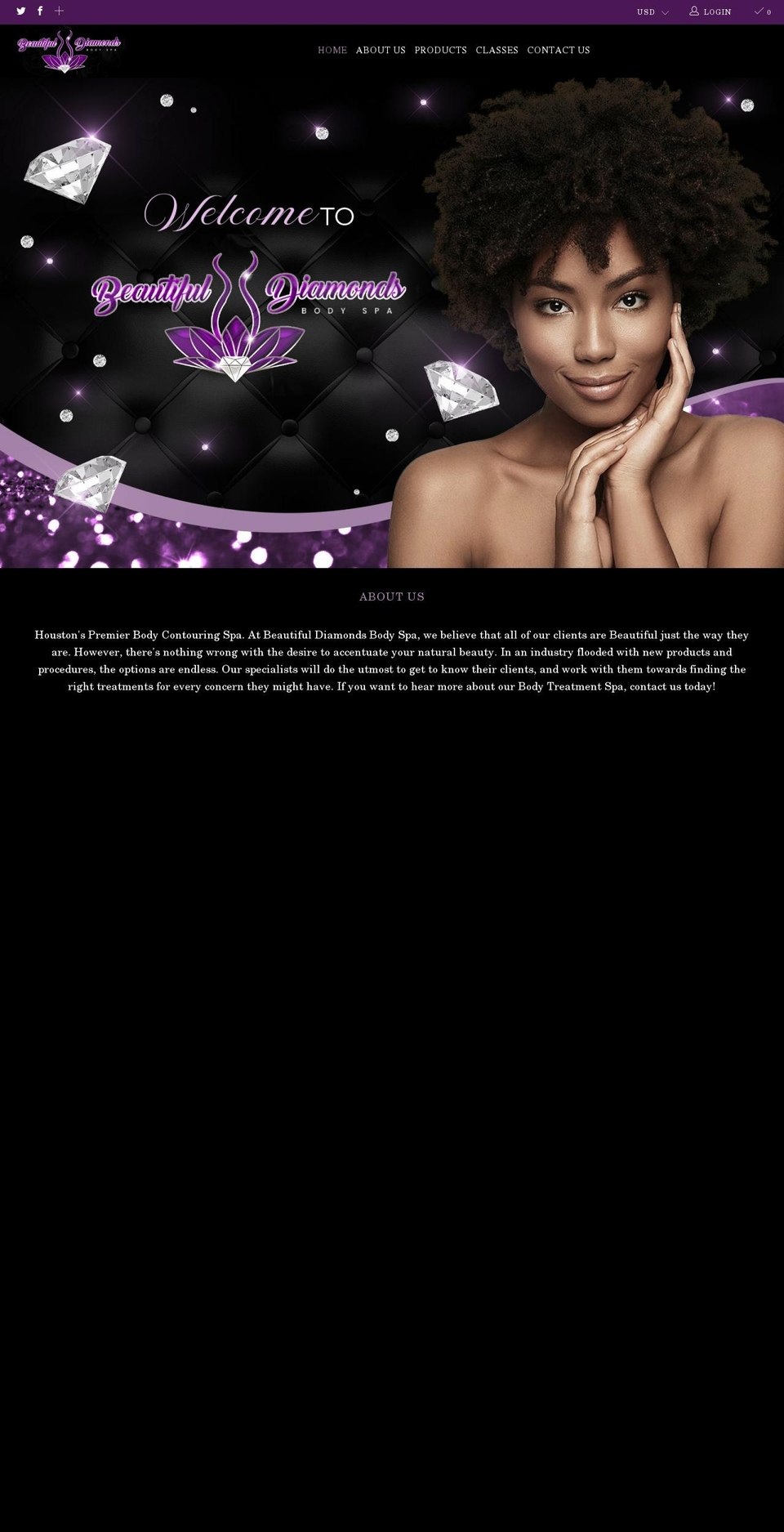 houstonsbeautifuldiamonds.com shopify website screenshot