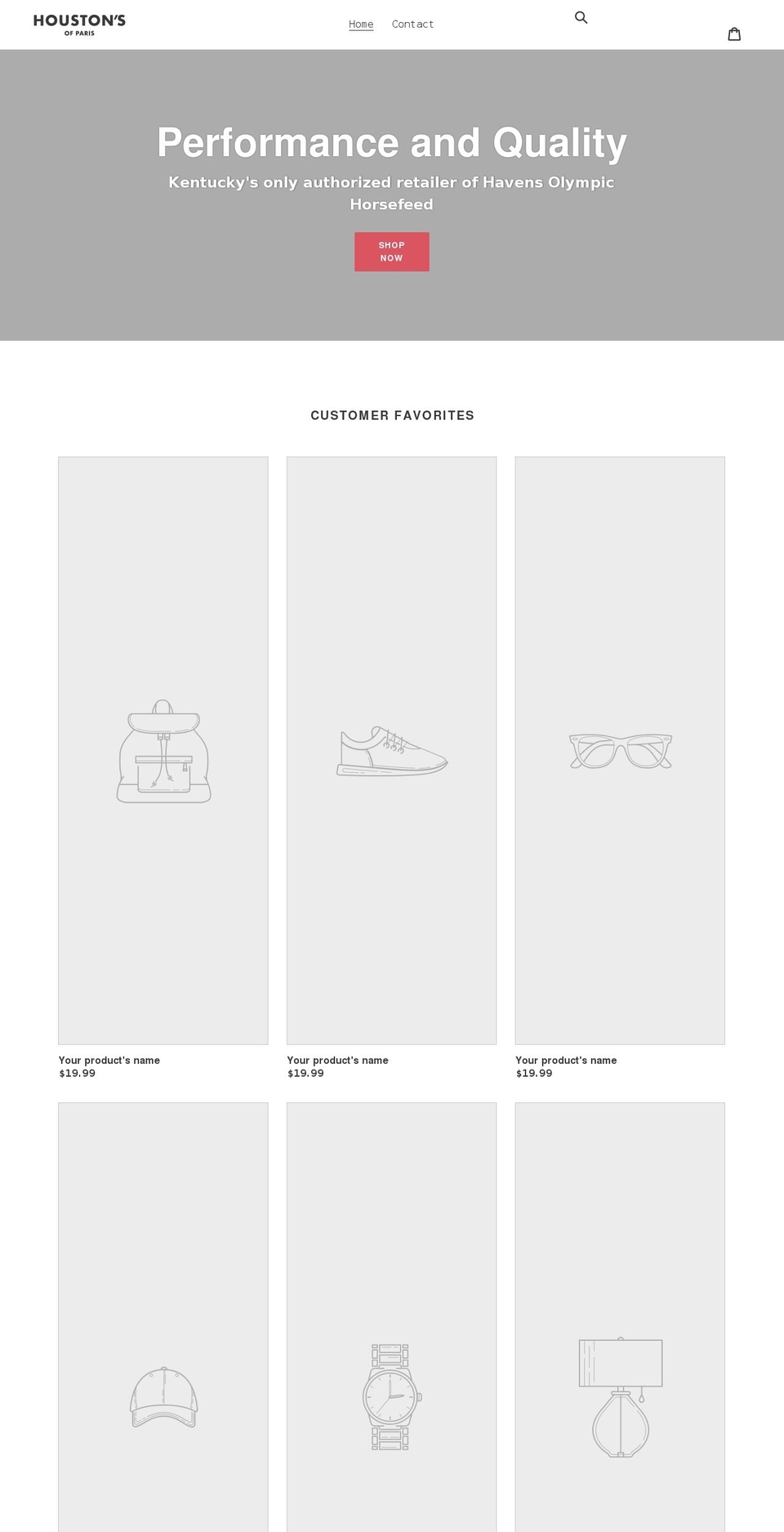 houstonsofparis.com shopify website screenshot