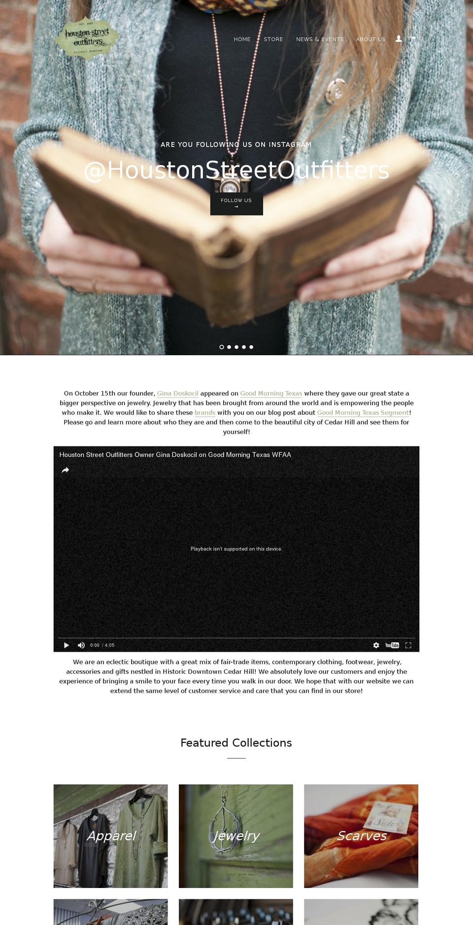 houstonstreetoutfitters.com shopify website screenshot