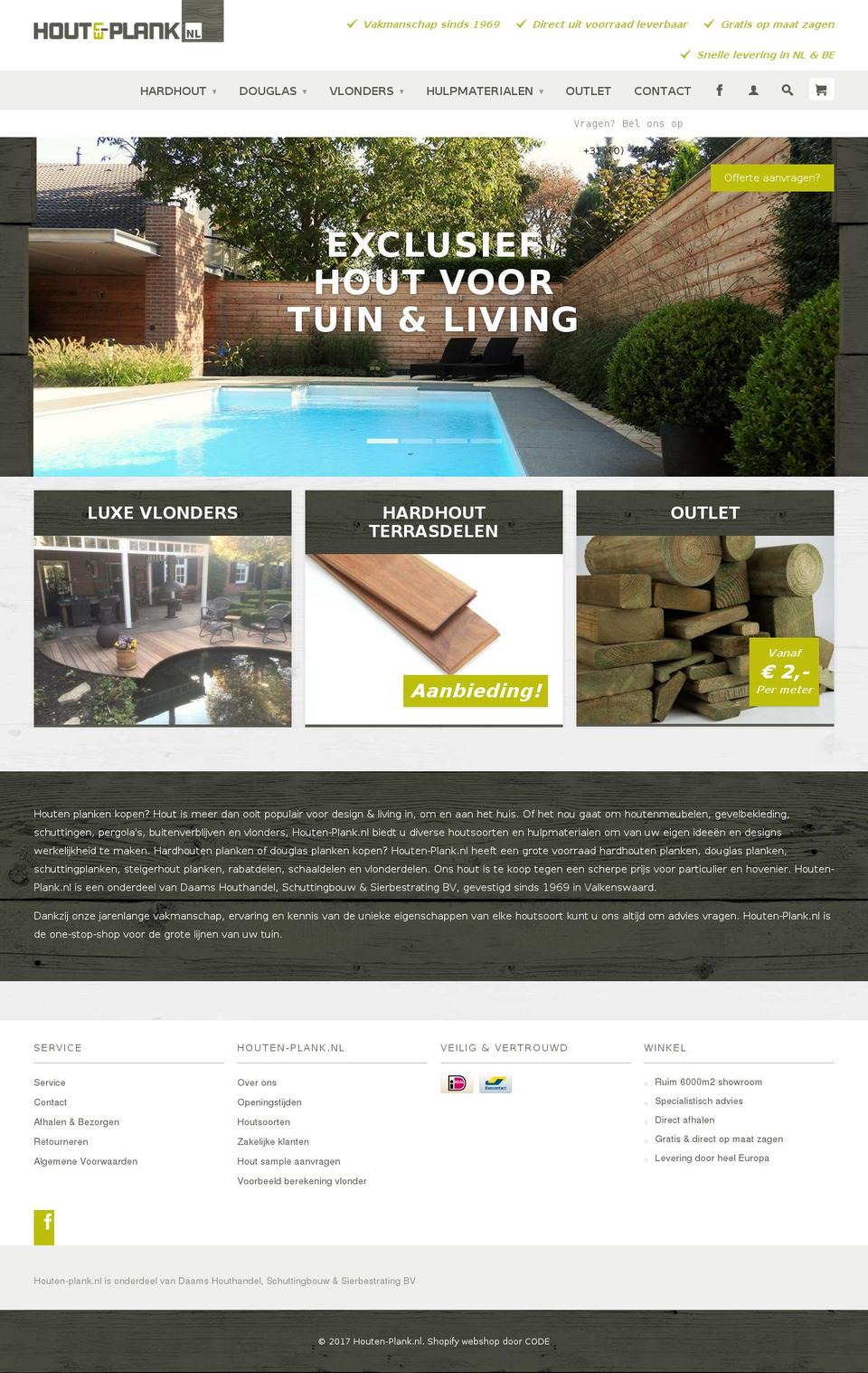 houten-plank.com shopify website screenshot