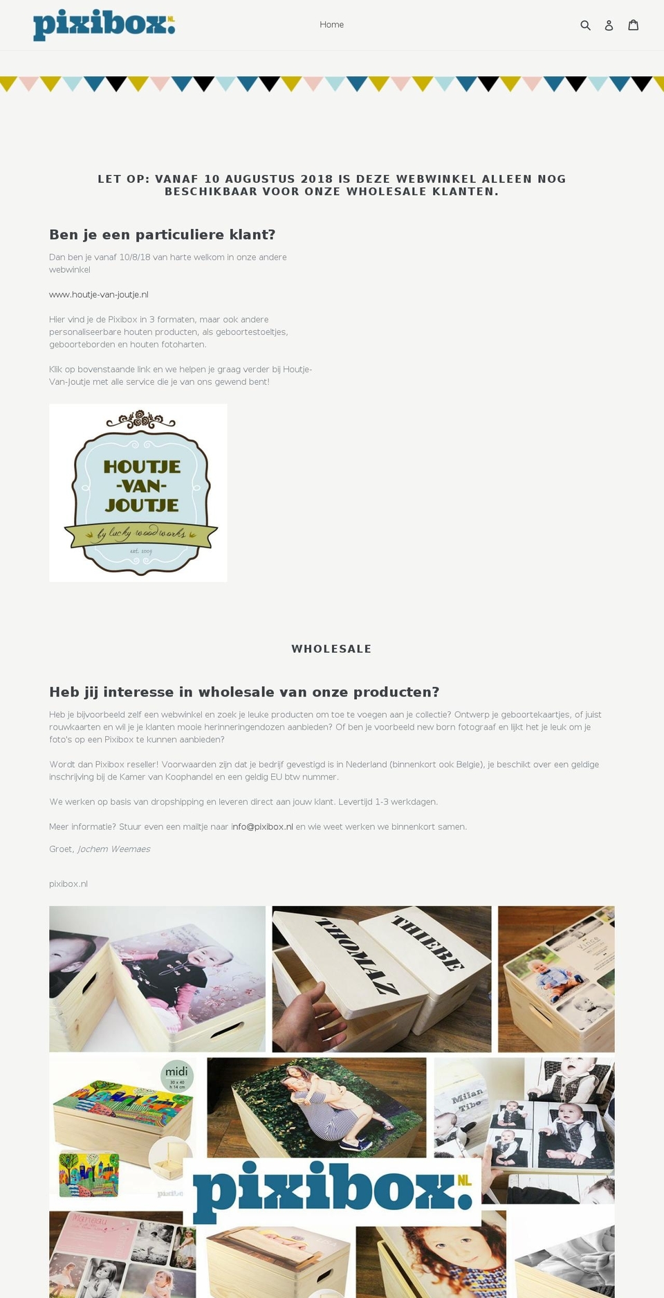 houtenhartjeswinkel.nl shopify website screenshot