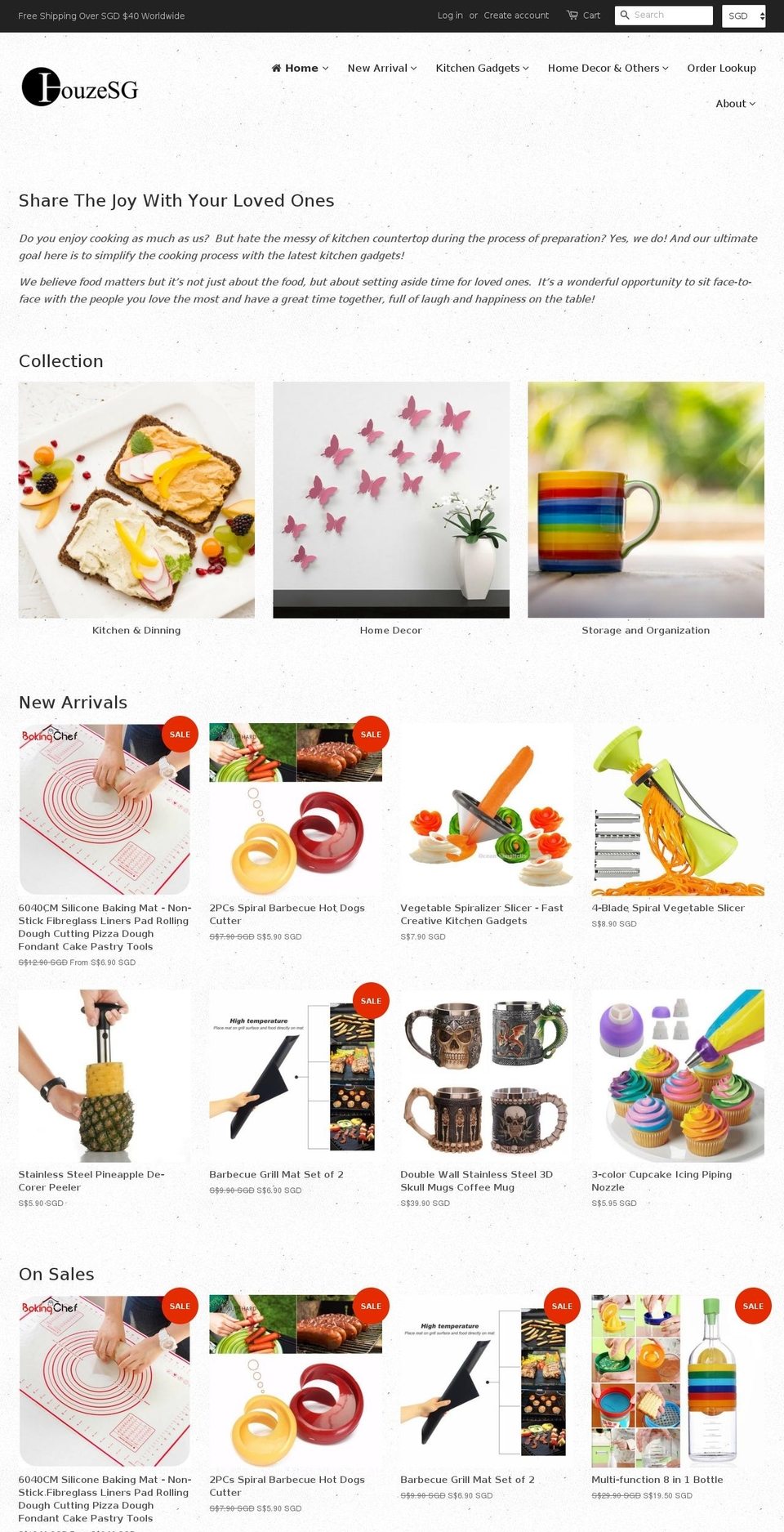 houzesg.com — Shopify storefront screenshot