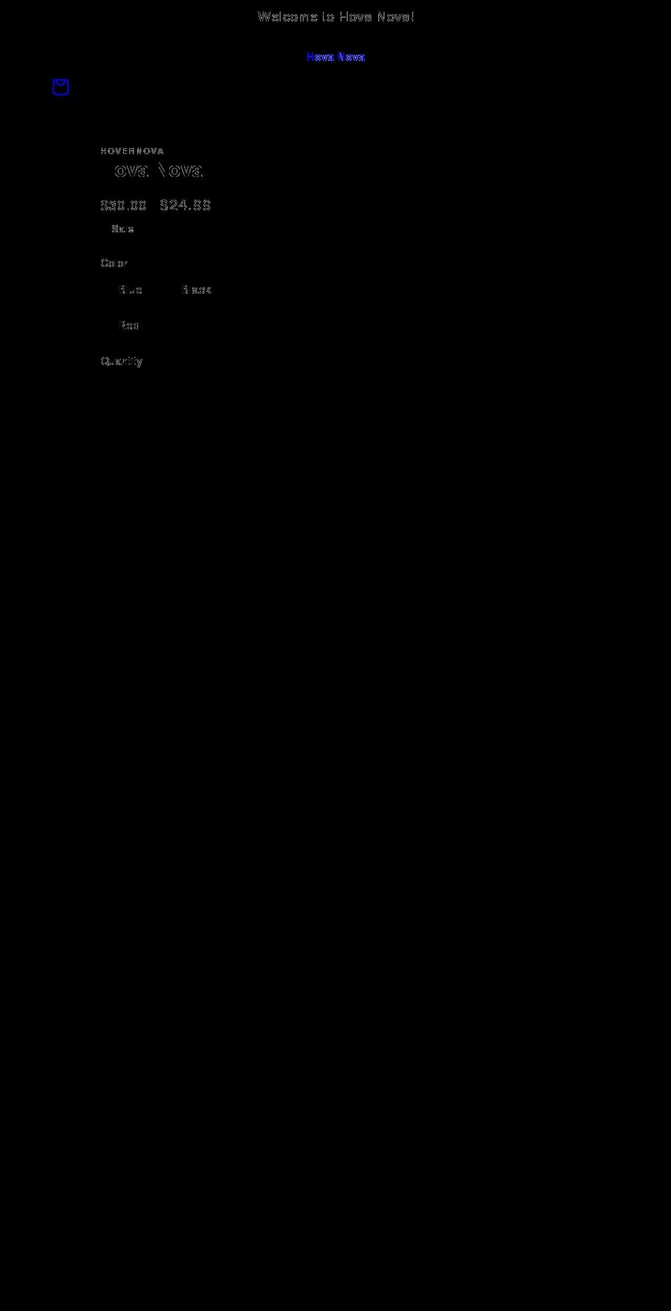 hovanova.com shopify website screenshot