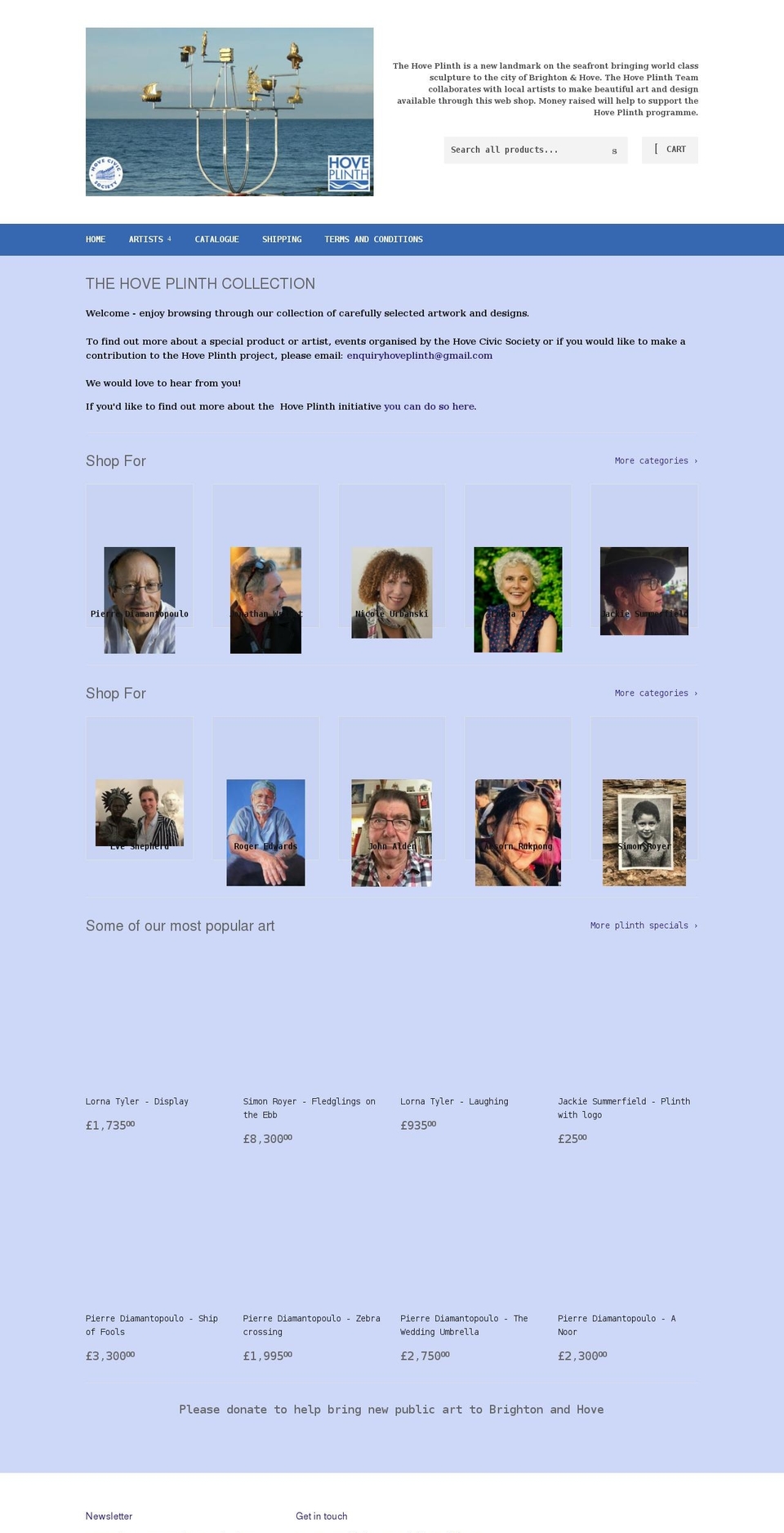 hove-plinth-webshop.myshopify.com shopify website screenshot