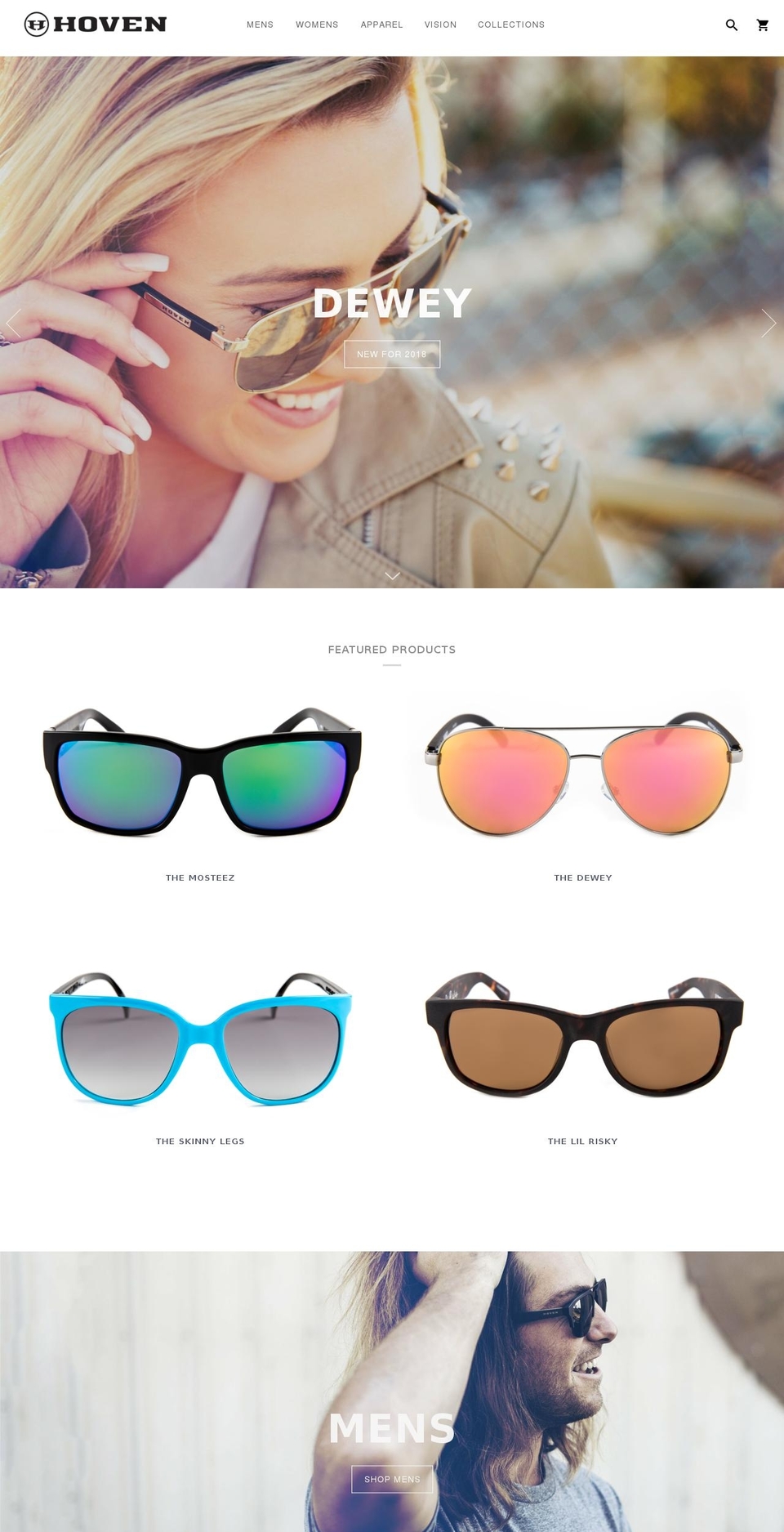 hovenvision.com shopify website screenshot