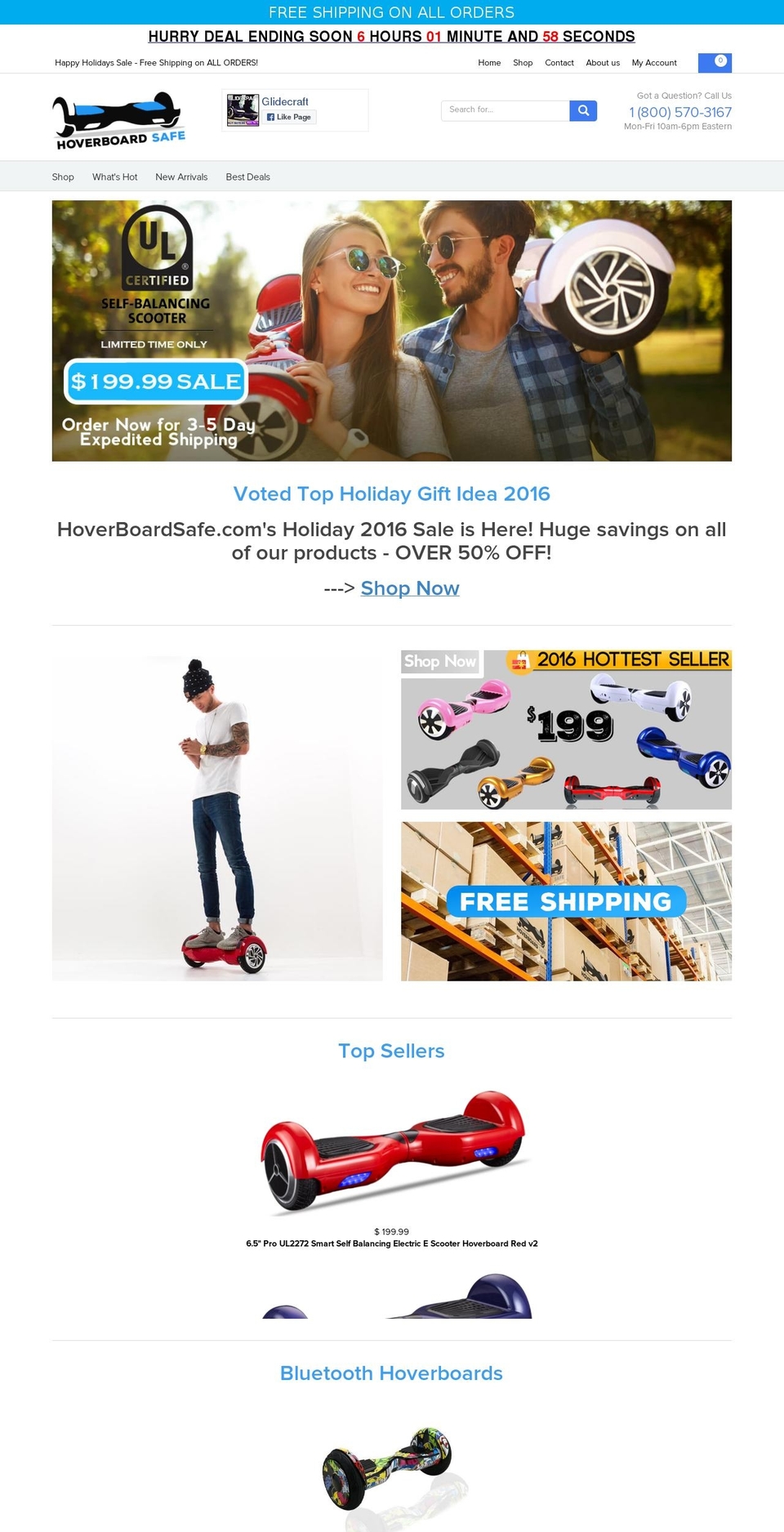 hoverboardsafe.com shopify website screenshot