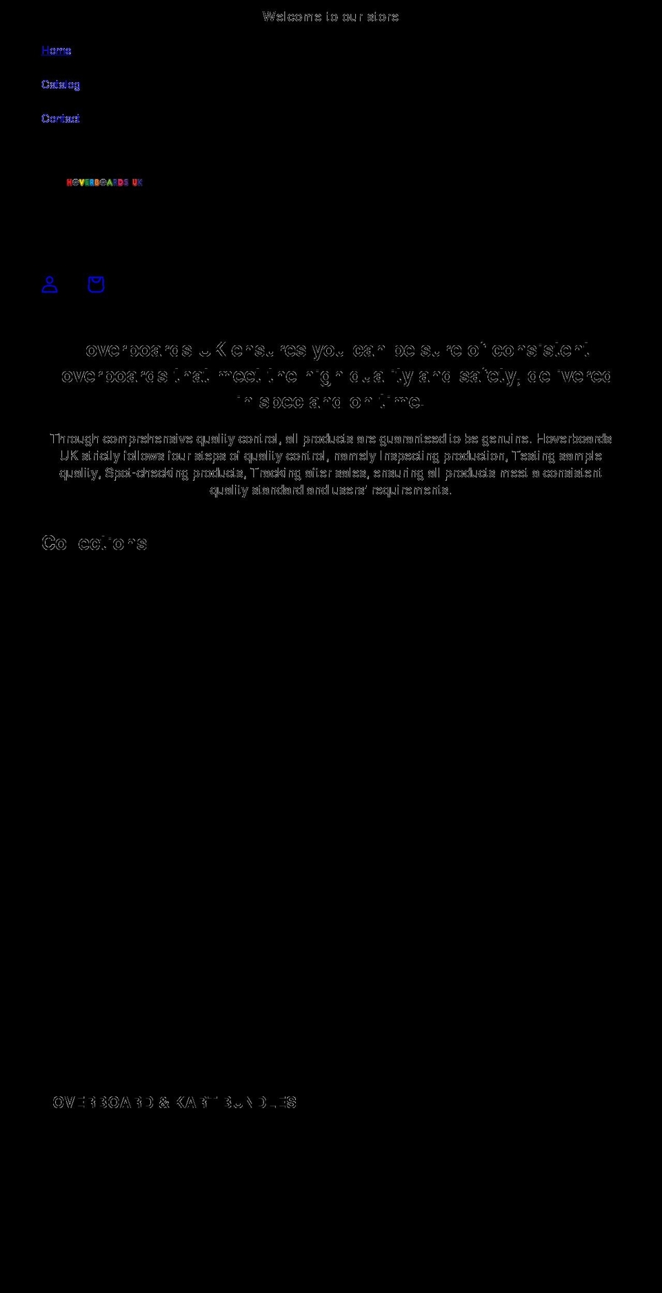 hoverboardsuk.co.uk shopify website screenshot