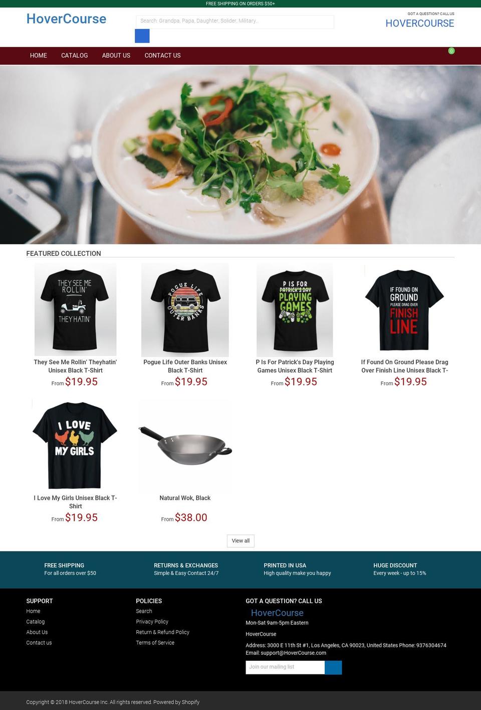 hovercourse.com shopify website screenshot