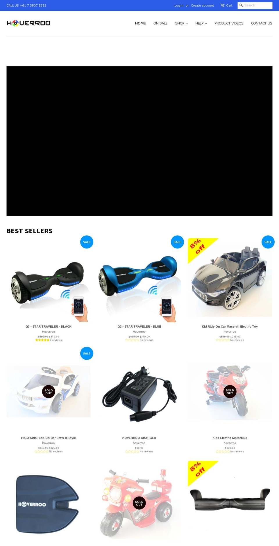 hoverroo.com — Shopify storefront screenshot
