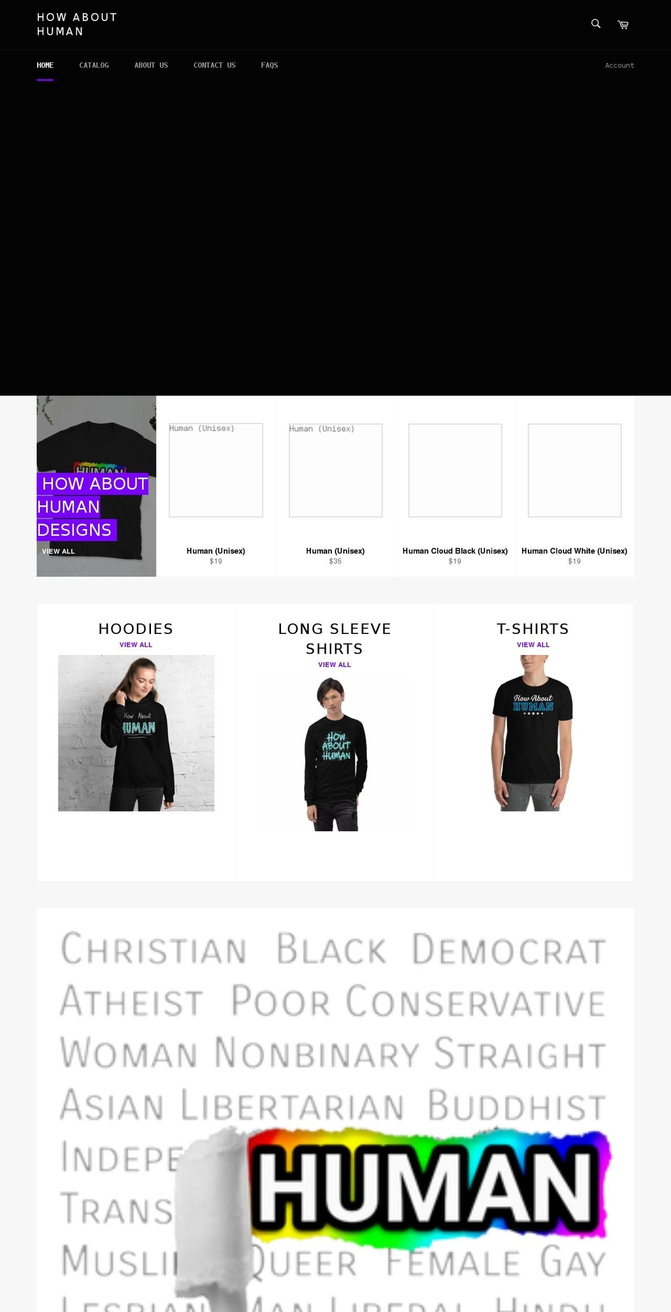howabouthuman.com shopify website screenshot