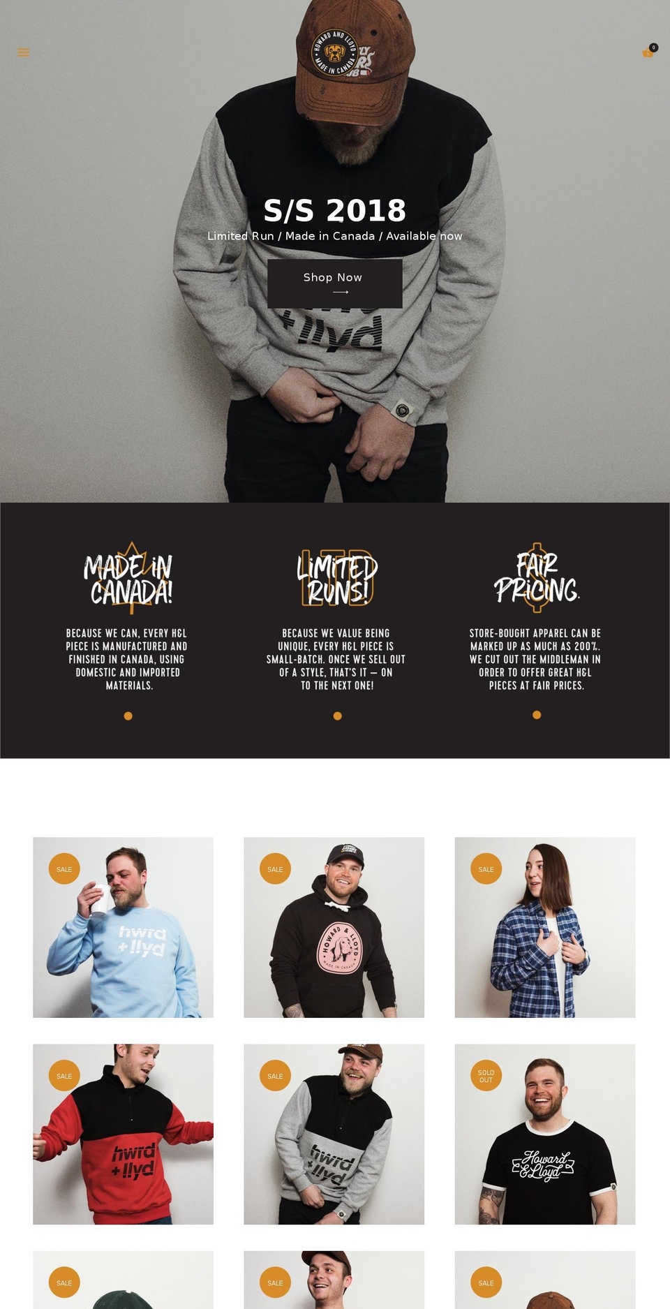 howardandlloyd.com shopify website screenshot