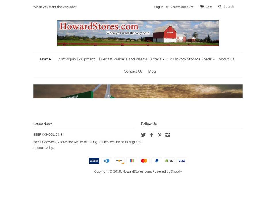 howardstores.com shopify website screenshot