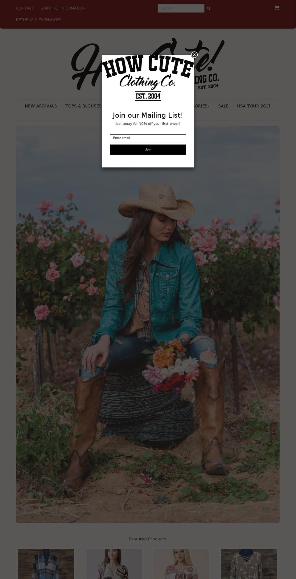 howcuteonline.com shopify website screenshot