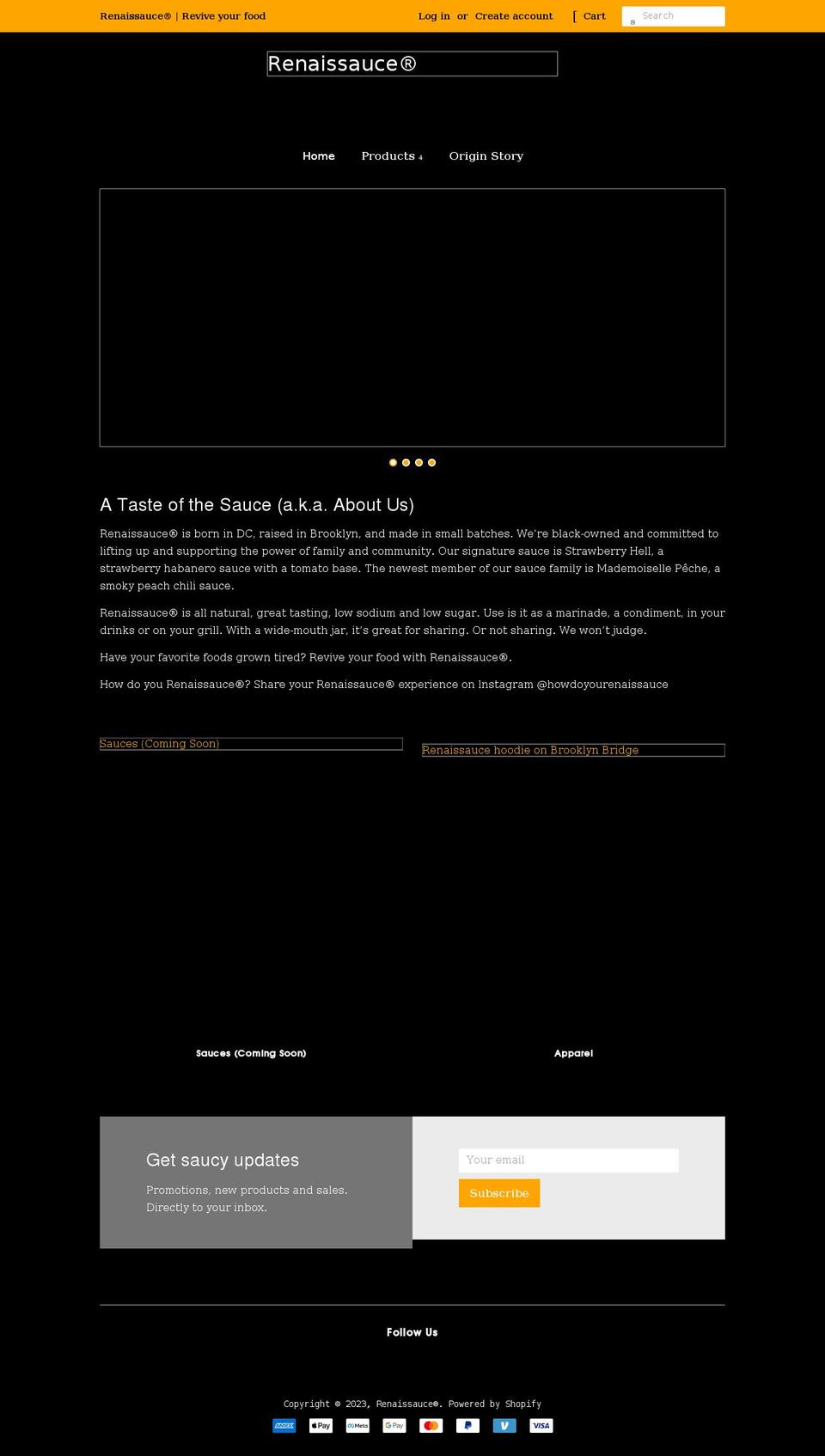 howdoyourenaissauce.com shopify website screenshot