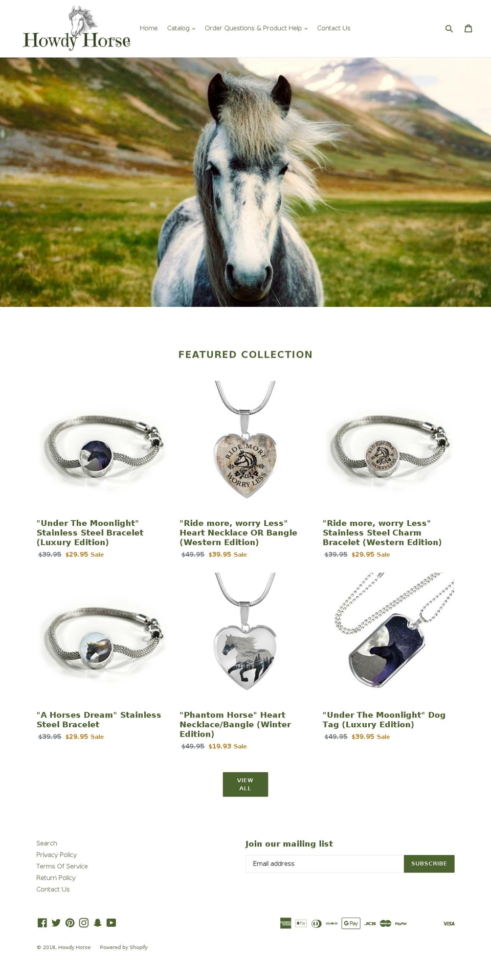 howdyhorse.com — Shopify storefront screenshot