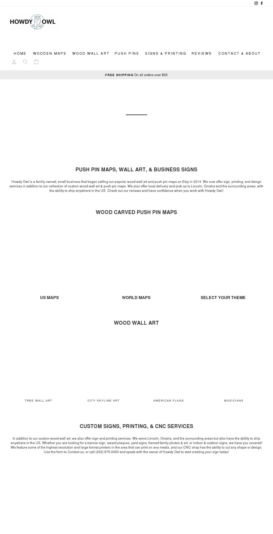 howdyowl.com shopify website screenshot