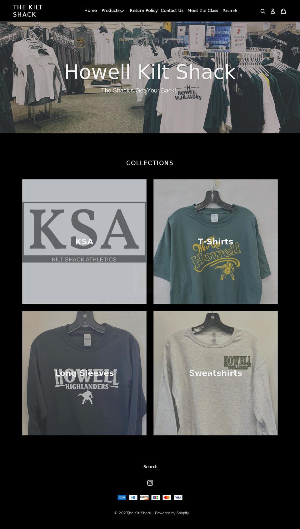 howellkiltshack.com shopify website screenshot