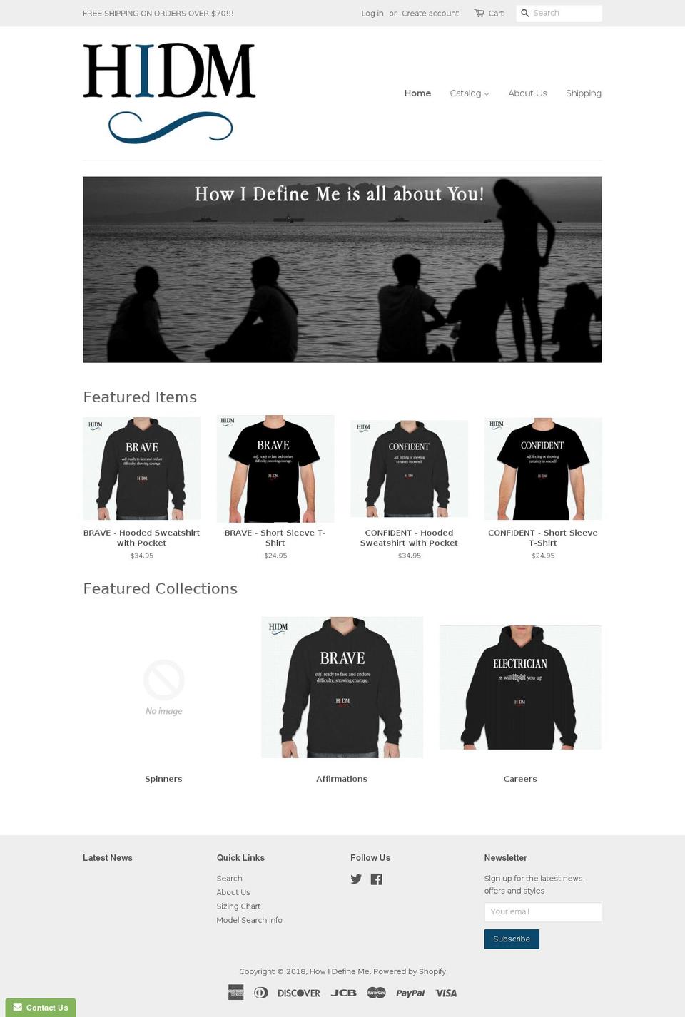 howidefineme.com — Shopify storefront screenshot
