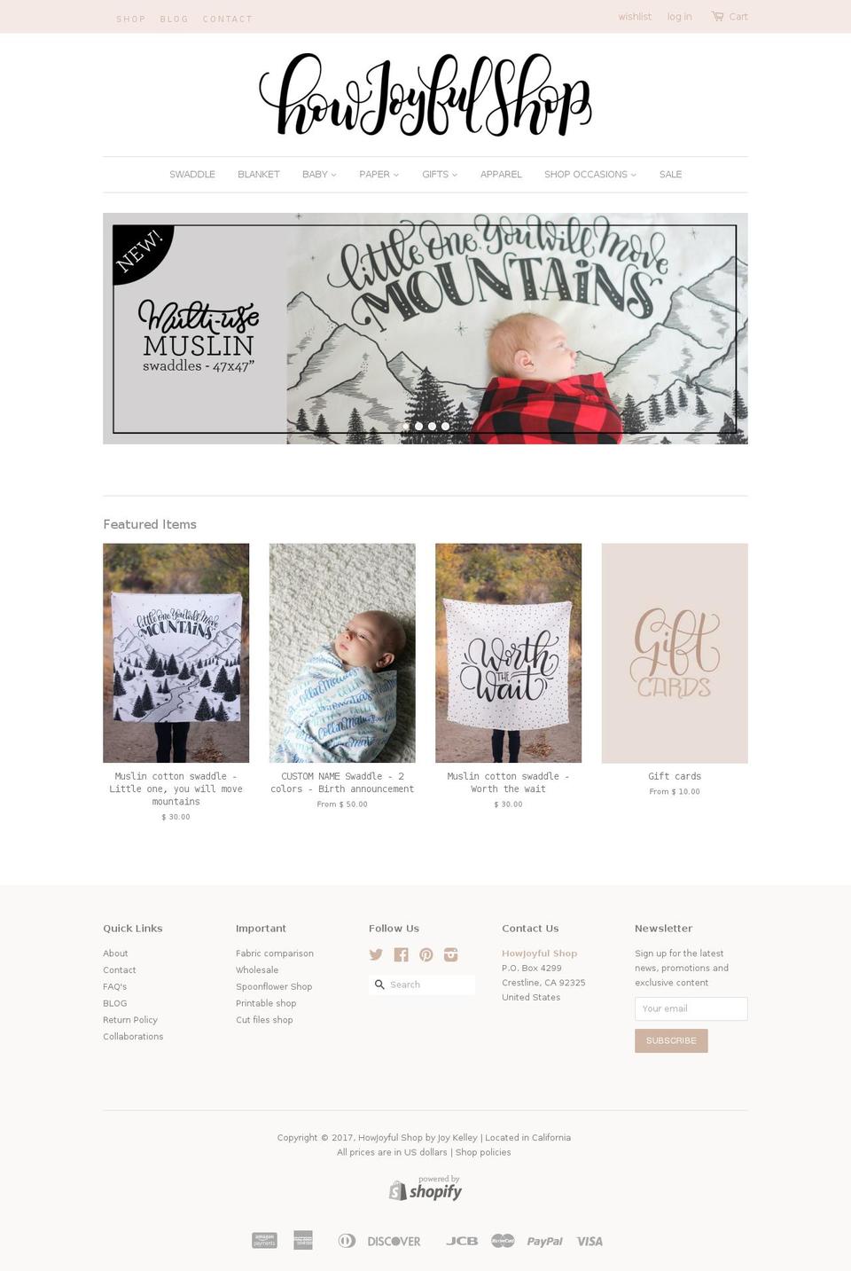 howjoyfulshop.com shopify website screenshot