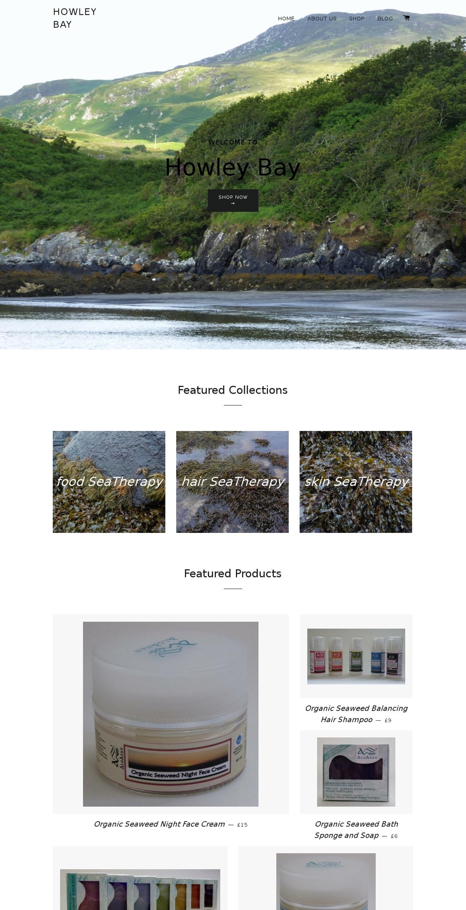 howleybay.com shopify website screenshot