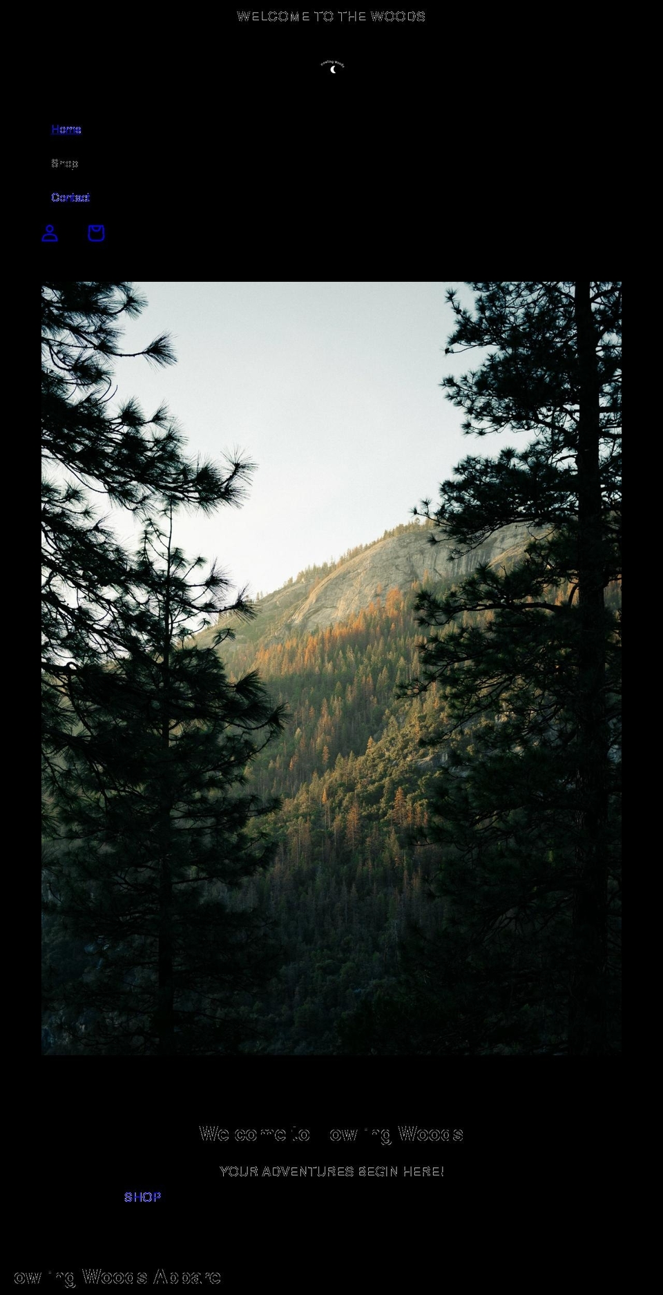 howling-woods.com shopify website screenshot