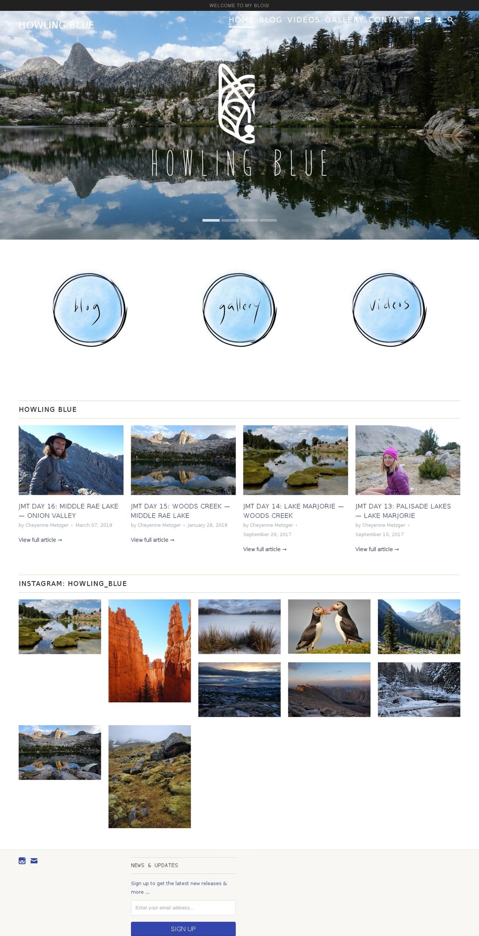 howlingblue.com shopify website screenshot