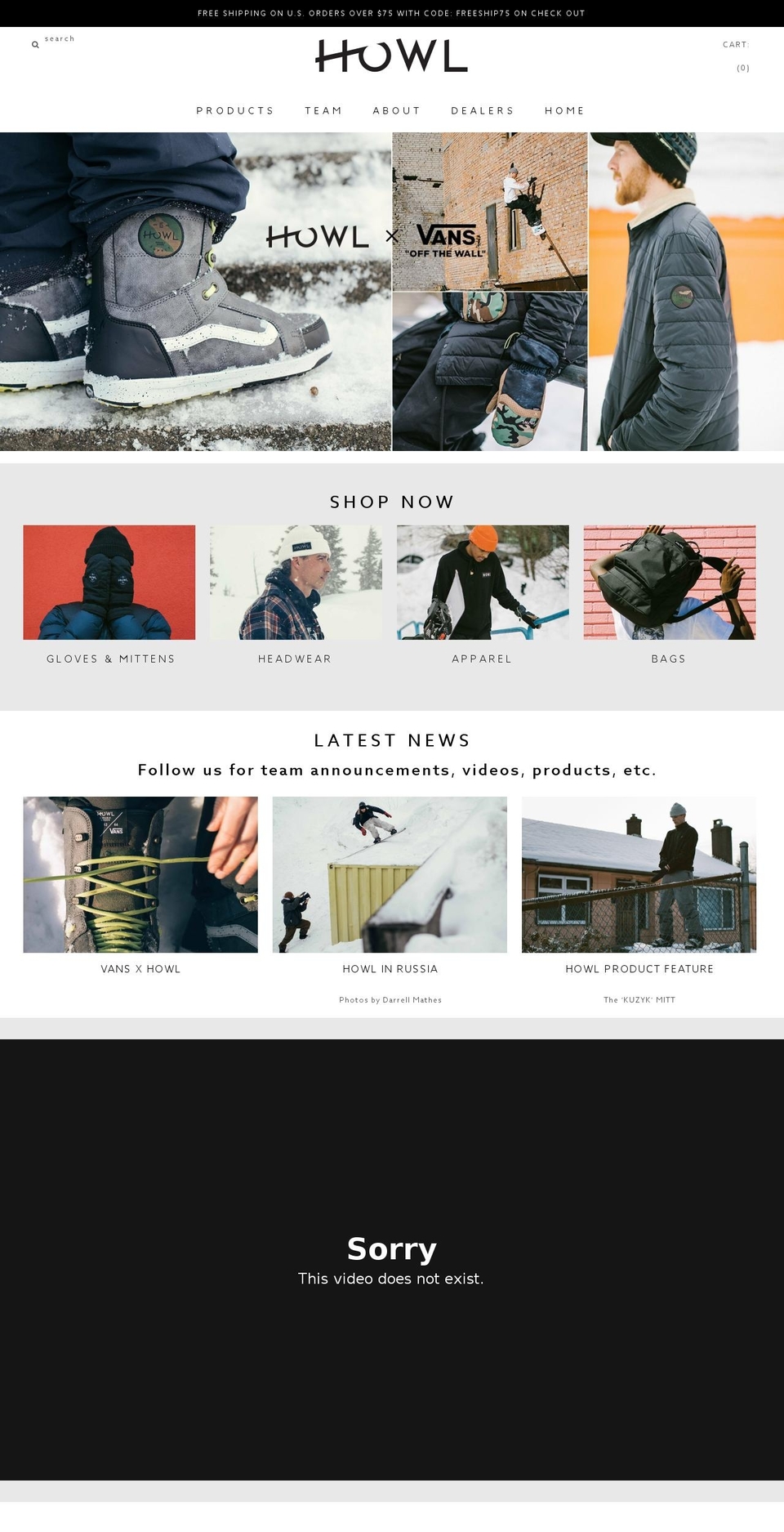 HOWL 2016 Shopify theme site example howlsupplyco.com