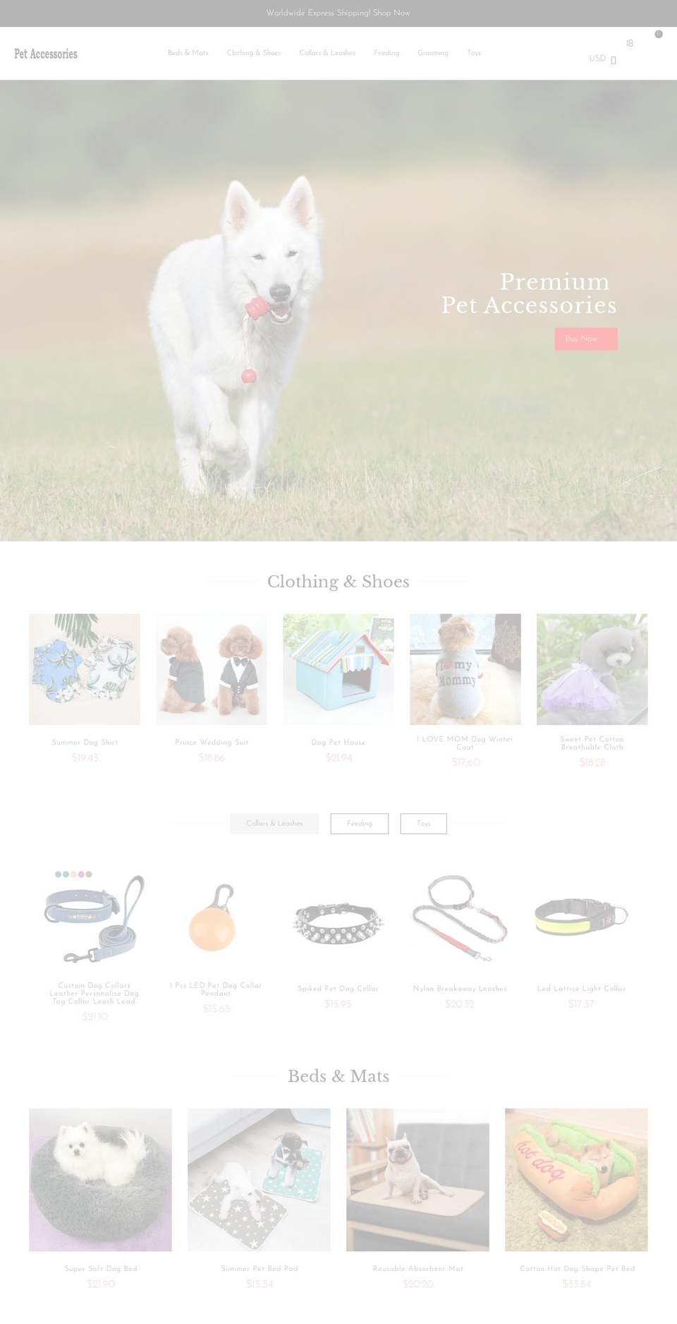 Insy pet Shopify theme site example howsepetz.com