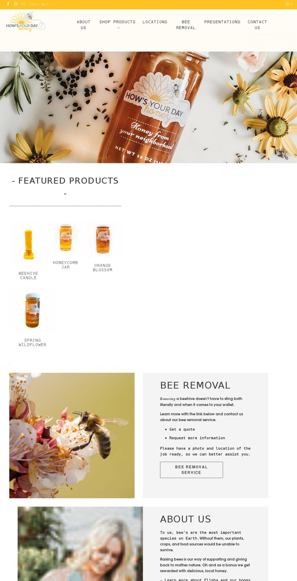 T Shopify theme site example howsyourdayhoney.com