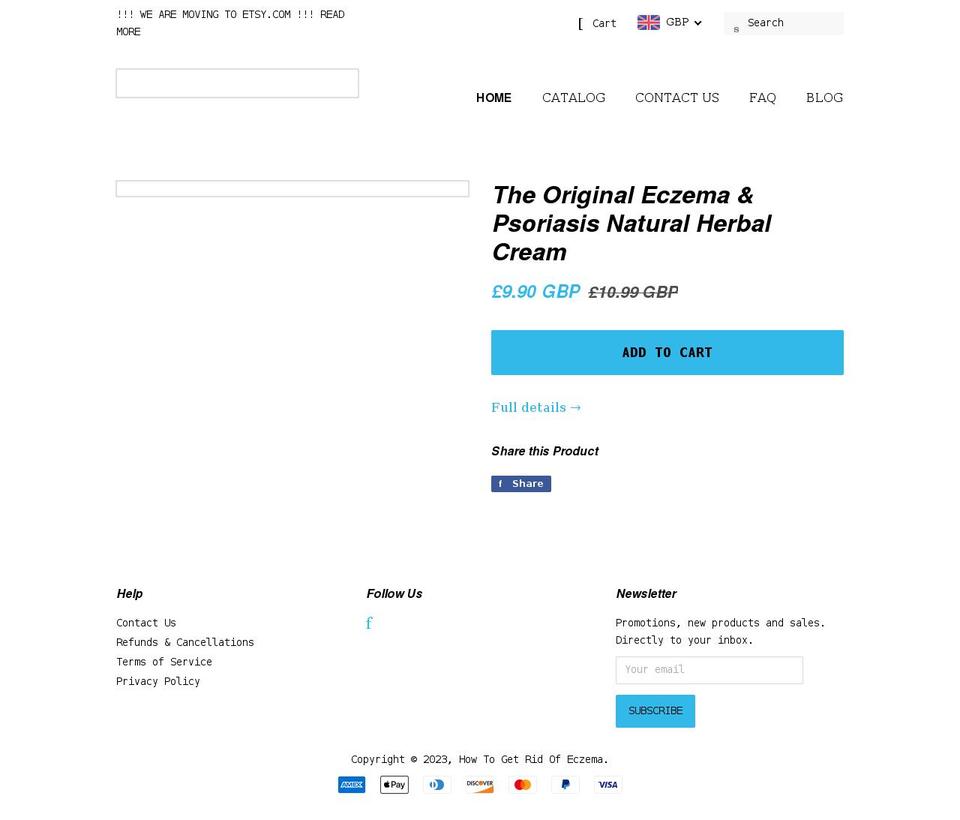 howtogetridofeczemanaturaly.com shopify website screenshot