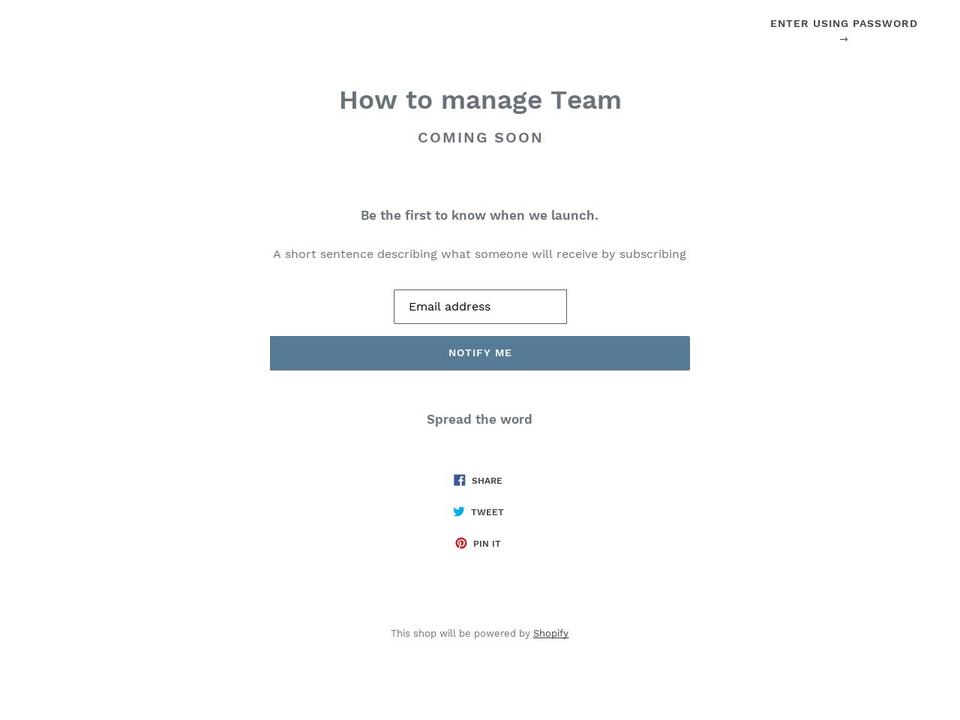 howtomanageteam.com — Shopify storefront screenshot