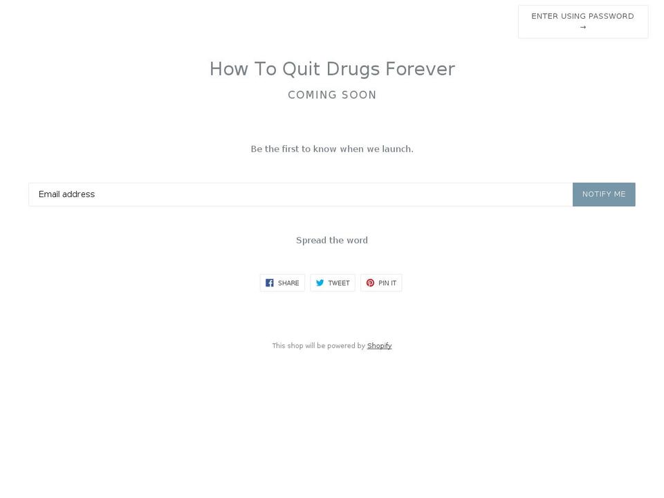 howtoquitdrugs.net shopify website screenshot