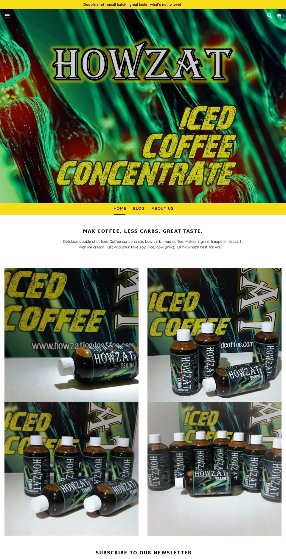 howzaticedcoffee.com — Shopify storefront screenshot