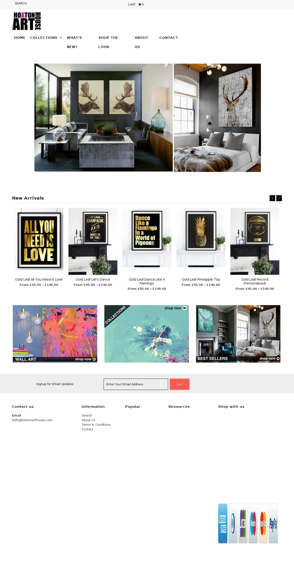 hoxtonartstudio.com shopify website screenshot